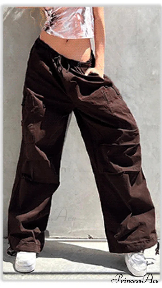 Cargo Streetwear Mom Pants Baggy Low Leg Waist 90s Denim Vintage Wide Jeans Trousers Trendy Korean Grunge Hippie Outfits - Image 6