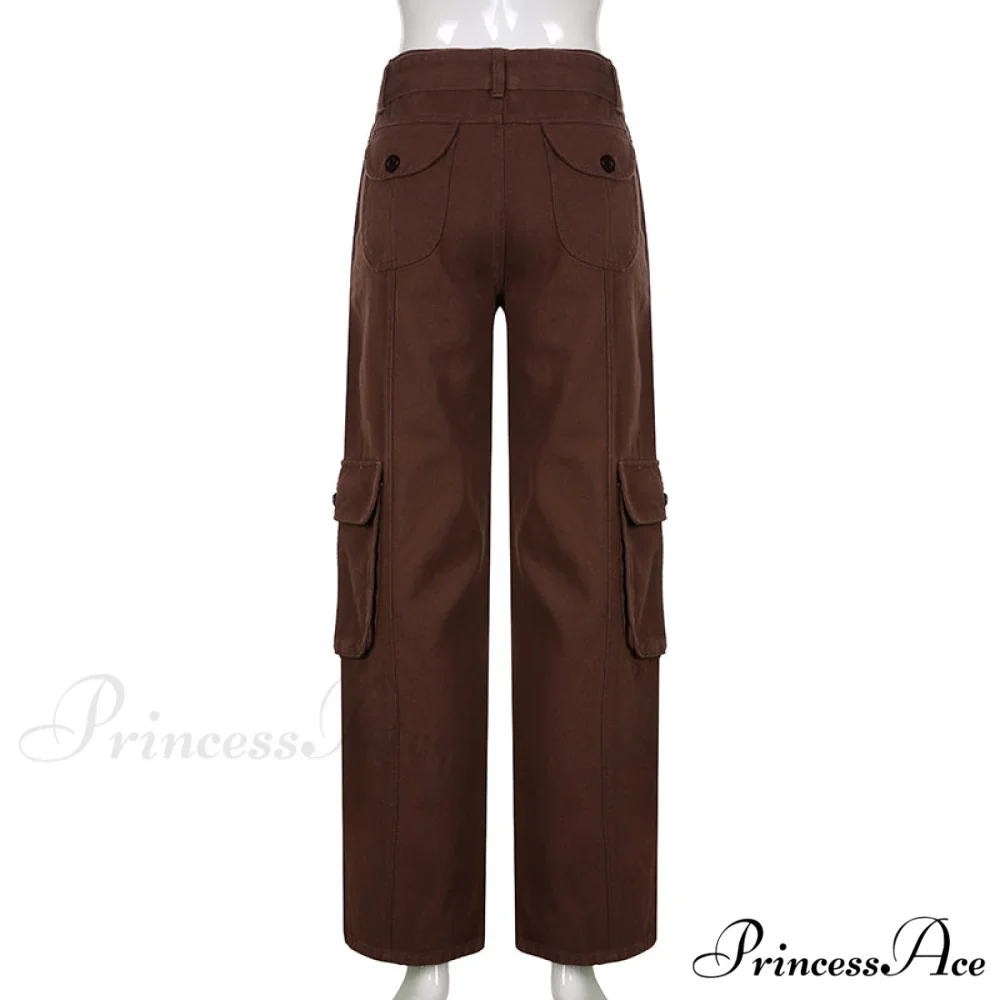 Cargo Streetwear Mom Pants Baggy Low Leg Waist 90s Denim Vintage Wide Jeans Trousers Trendy Korean Grunge Hippie Outfits - Image 8