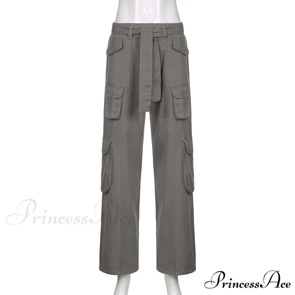 Cargo Streetwear Mom Pants Baggy Low Leg Waist 90s Denim Vintage Wide Jeans Trousers Trendy Korean Grunge Hippie Outfits - Image 9