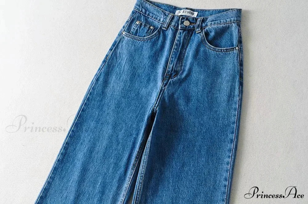 Leg Straight Denim Casual Fashion Women's - Baggy Jeans High Waist Fit - Image 11