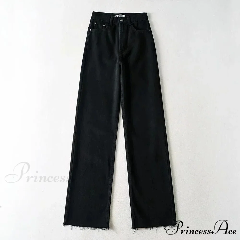 Leg Straight Denim Casual Fashion Women's - Baggy Jeans High Waist Fit - Image 7