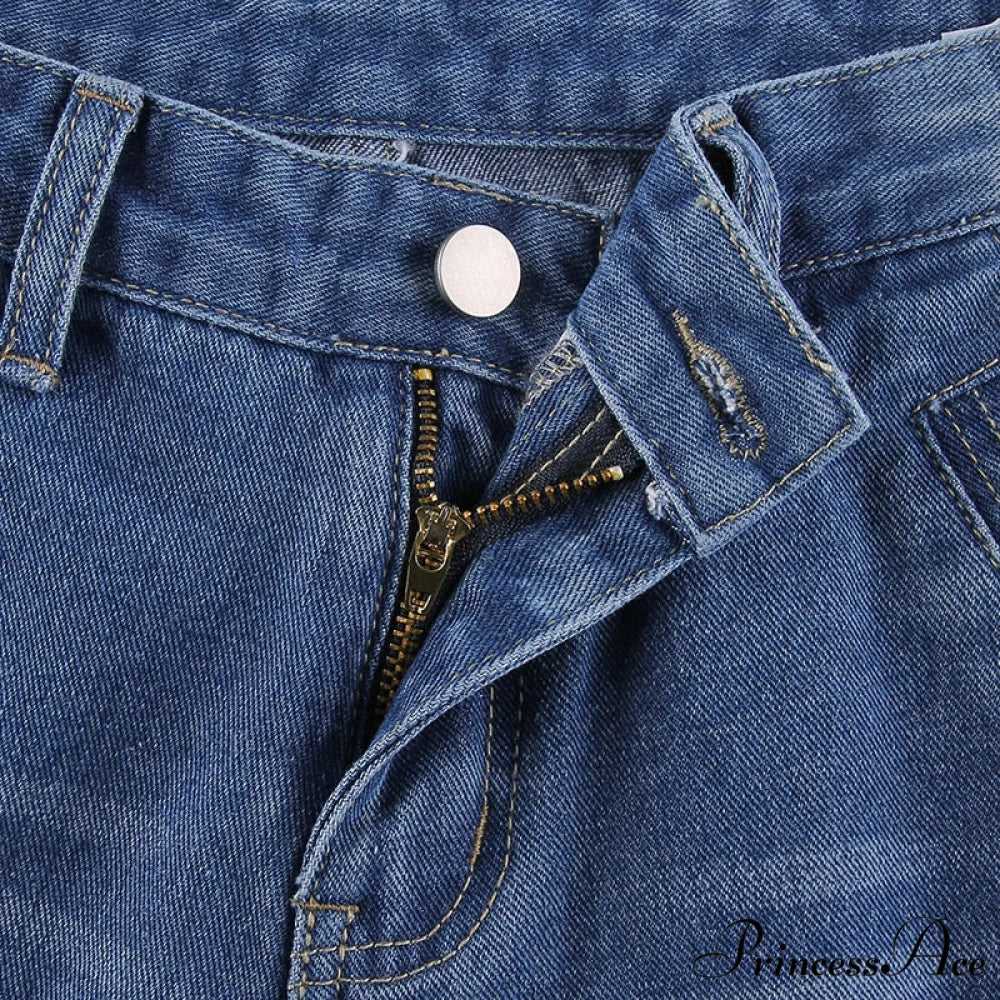 Wide Leg Oversize Y2K Patterned Baggy Winter Cargo Casual Jeans Low Autumn Waist Women's Trousers - Image 13