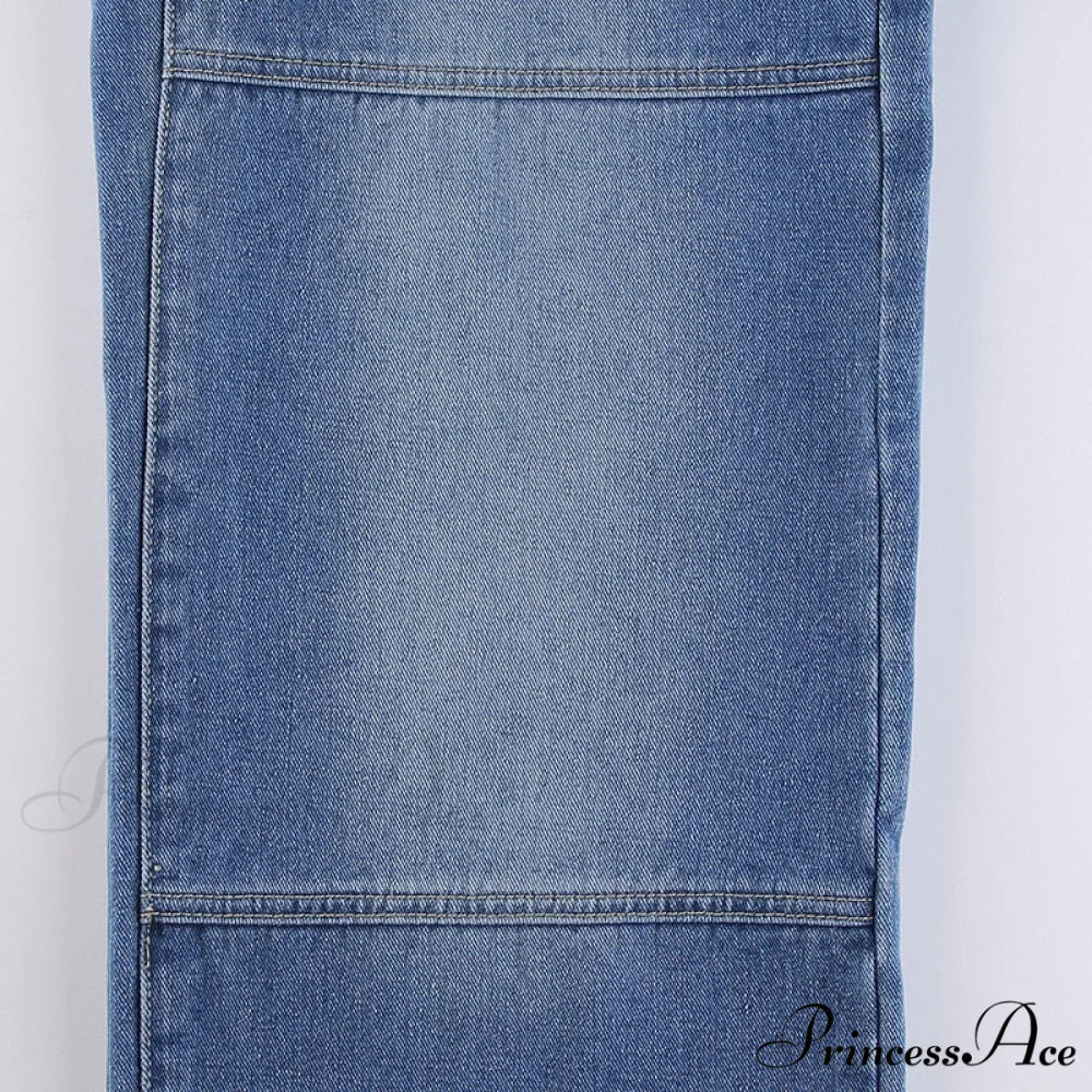 Wide Leg Oversize Y2K Patterned Baggy Winter Cargo Casual Jeans Low Autumn Waist Women's Trousers - Image 15