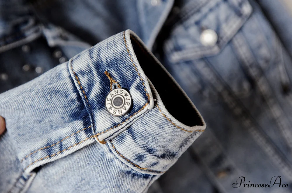 with Detailing New Autumn Women's Jacket Pearl - Denim Collection - Image 11