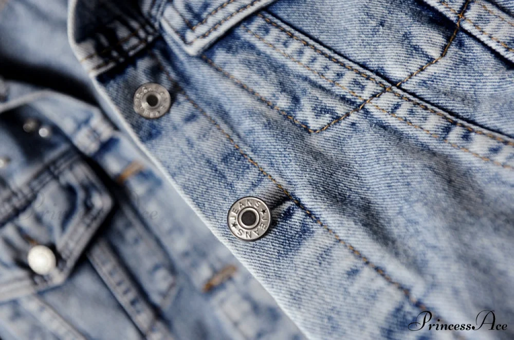 with Detailing New Autumn Women's Jacket Pearl - Denim Collection - Image 9