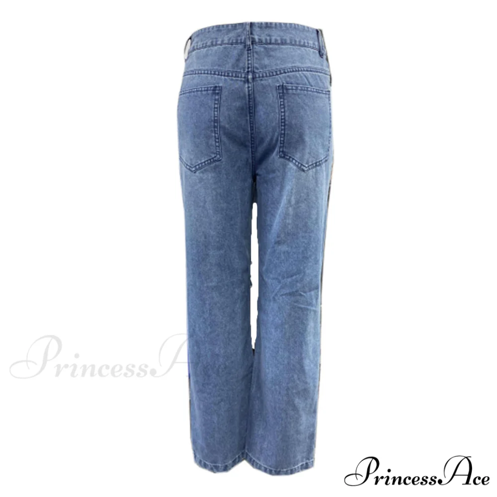 High Straight Leg Baggy Streetwear Waist Pants High Jeans Ripped Boyfriend Women Trousers - Image 6