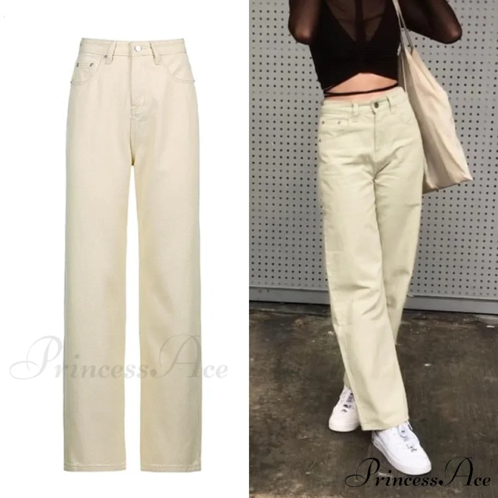 90s Women Waist Low Cargo Wide Pants Straight Jeans Baggy Y2K Denim Pockets Brown Leg Streetwear Vintage Trousers - Image 4