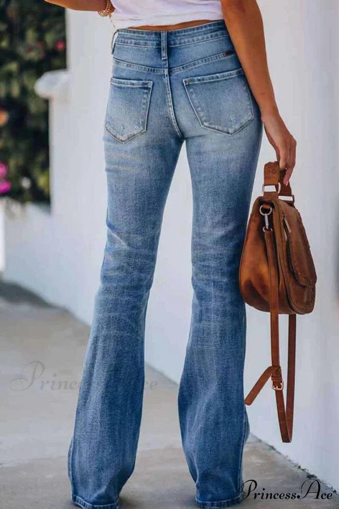 for Pants Mid Rise Denim Fitted Women - Image 2