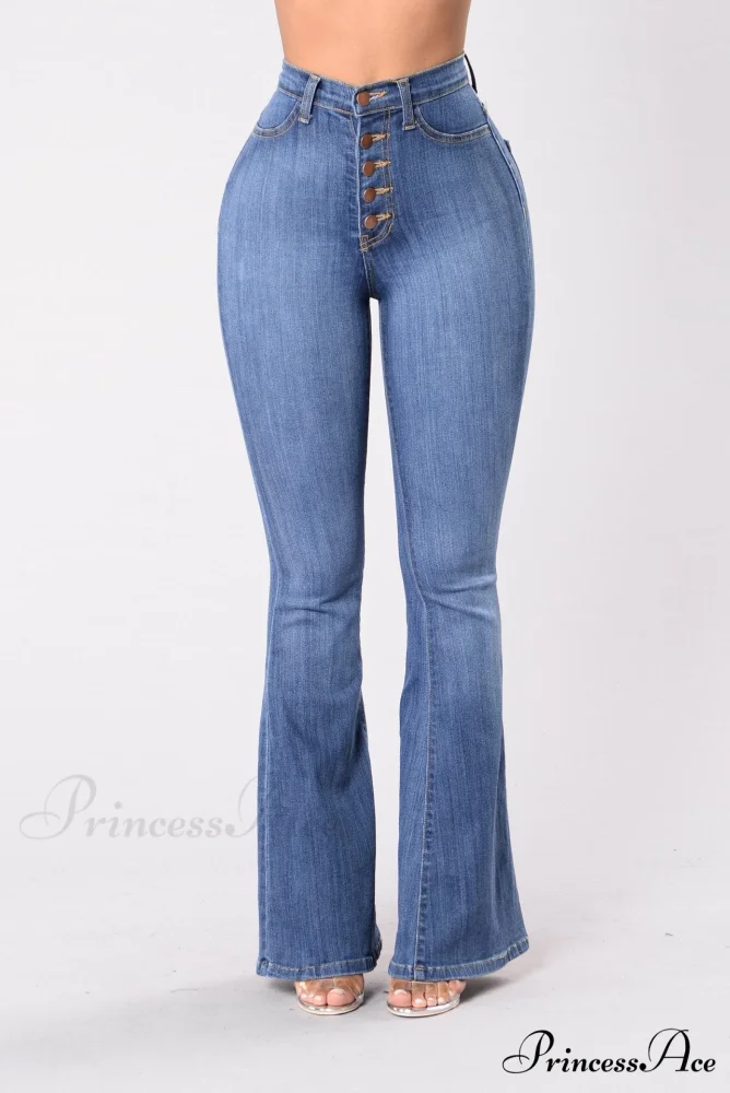 Bottom Denim 2024 Waist Flare Warm-Season Sexy Jean Push Bell Lady Women for Trousers High Pants Skinny Up Jeans Spring - Image 3