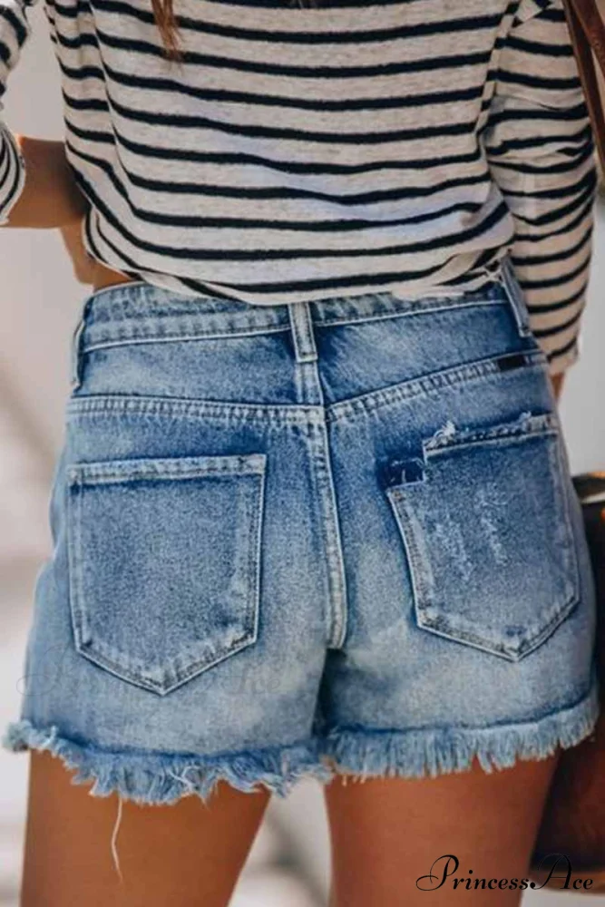 Blue with Loose Jeans Buttons - Image 2