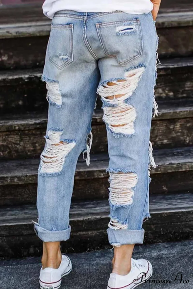 Straight Ripped Jeans - Image 2