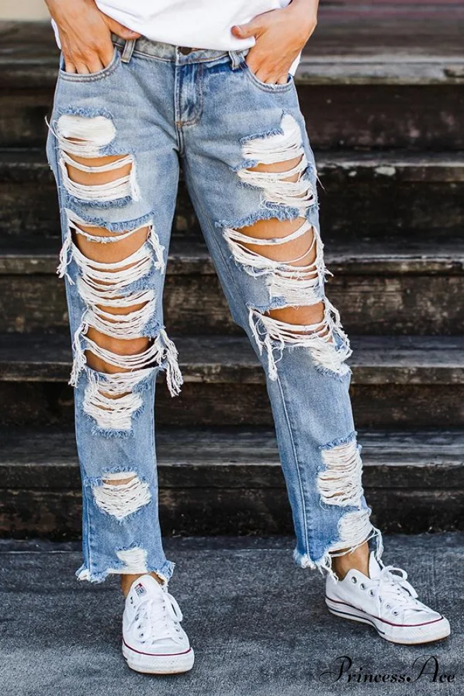 Straight Ripped Jeans - Image 3
