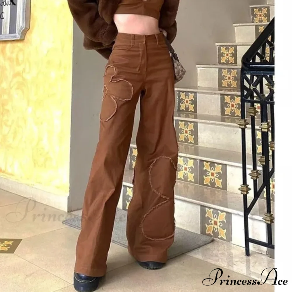 Baggy Jeans 90s Brown Women Vintage Streetwear - Image 11