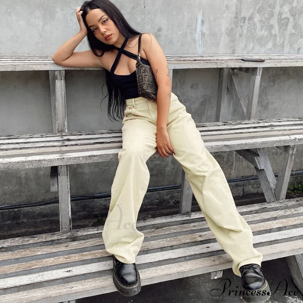 Baggy Jeans 90s Brown Women Vintage Streetwear - Image 7
