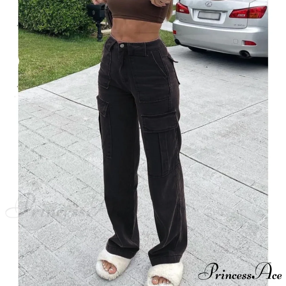 Baggy Jeans 90s Brown Women Vintage Streetwear - Image 8