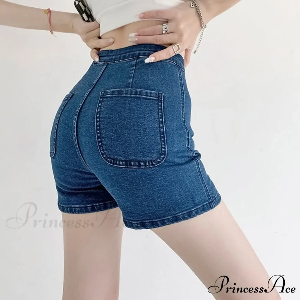 Peach Lady Warm-Season Skinny Shorts Shorts - Cycling Sexy Elegant Women's Brief Casual Jeans Denim 2024 Harajuku - Image 3