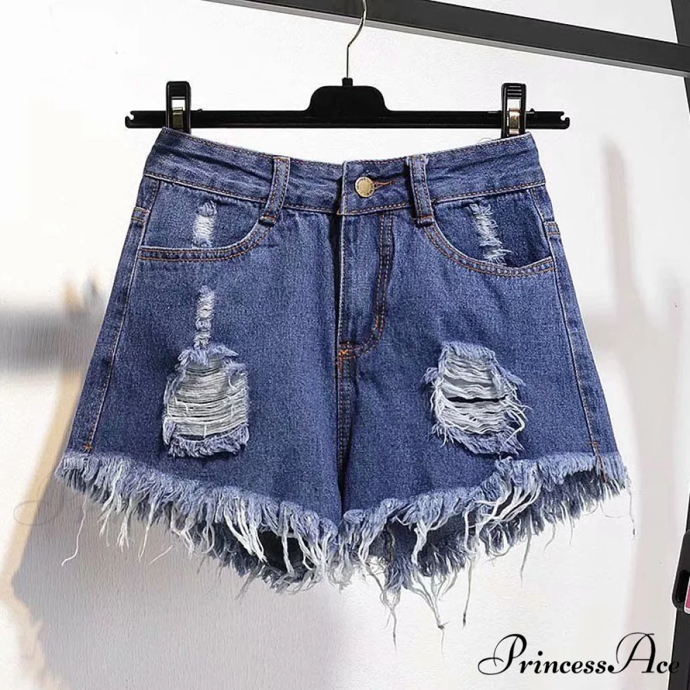 Tassel Detail Shorts Waist High and Denim with for Pockets Women - Image 13