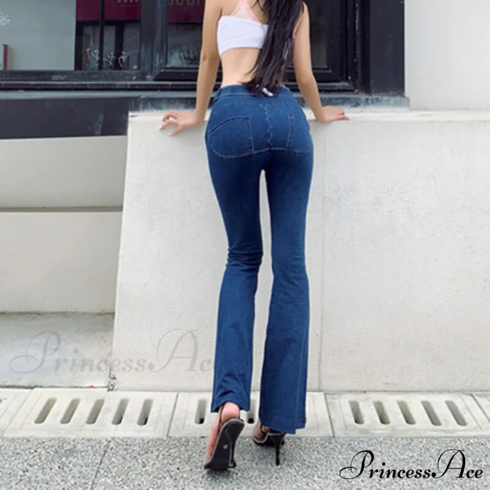 Jeans Denim Sexy Fashion - New Booty High Trousers Low Up Femme Commuting Push Elastic Leisure Waist Control Women's Pants - Image 8