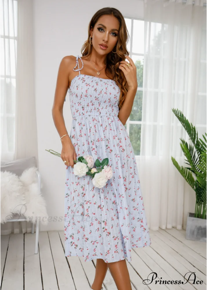 Sleeveless Coastal for Flowered Festive Gown Sling Style - Image 3
