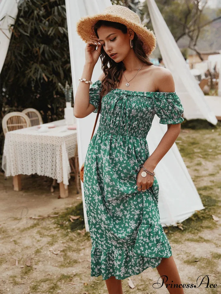 Gown with Brief Bohemian Arm Print - Image 2