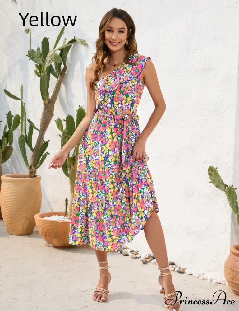 Shoulder Patterned One Dress - Image 8
