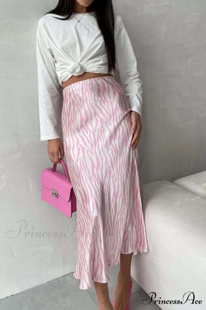 Midi Fishtail Zebra Skirt - Image 6