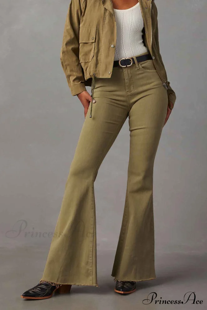 Mid Retro Flared Denim Rise Jeans - Image 3