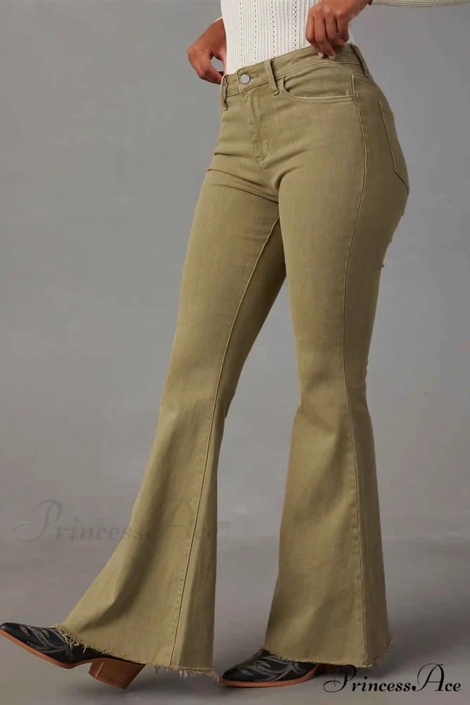 Mid Retro Flared Denim Rise Jeans - Image 4