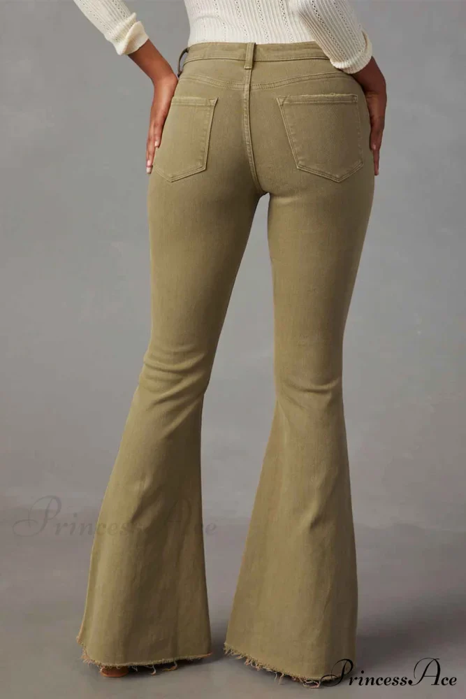Mid Retro Flared Denim Rise Jeans - Image 5