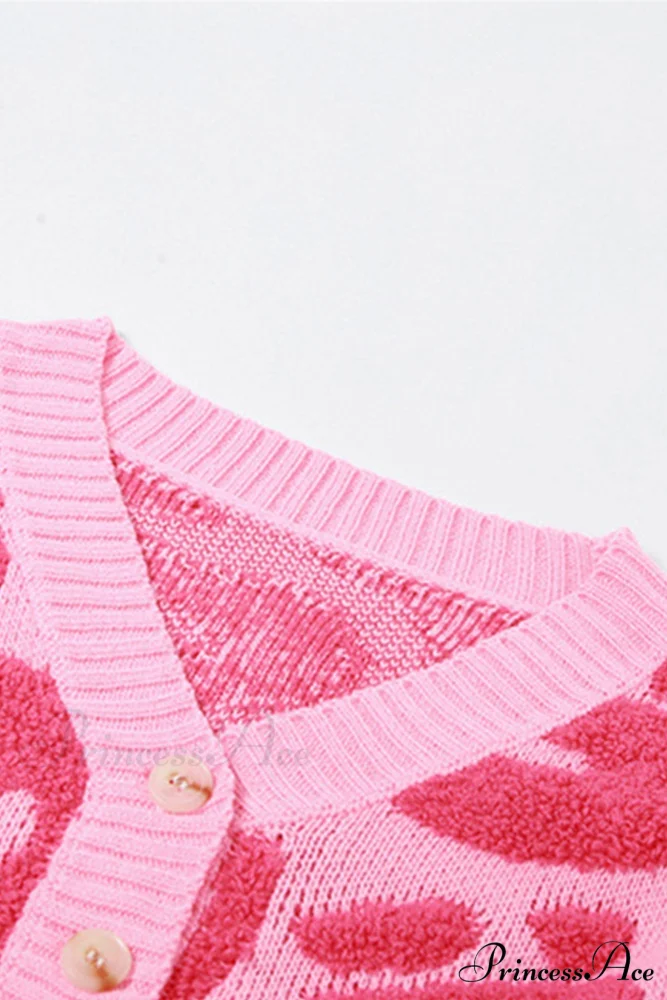 Neck Crop Jacquard V Sweater - Image 5