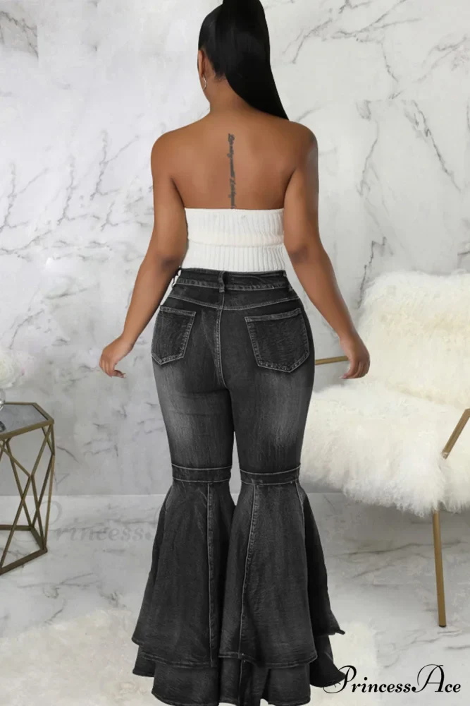 Rise Flares Tiered High Jeans - Image 14