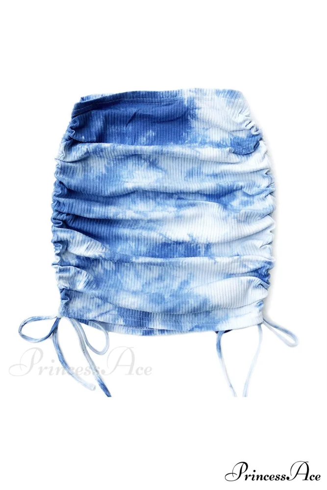 Smocked Tie Dye Skirt - Image 2