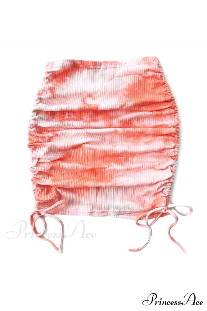 Smocked Tie Dye Skirt - Image 3