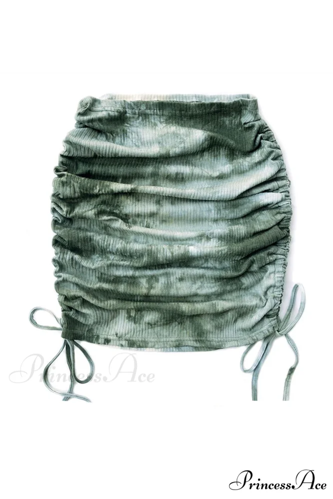 Smocked Tie Dye Skirt - Image 4