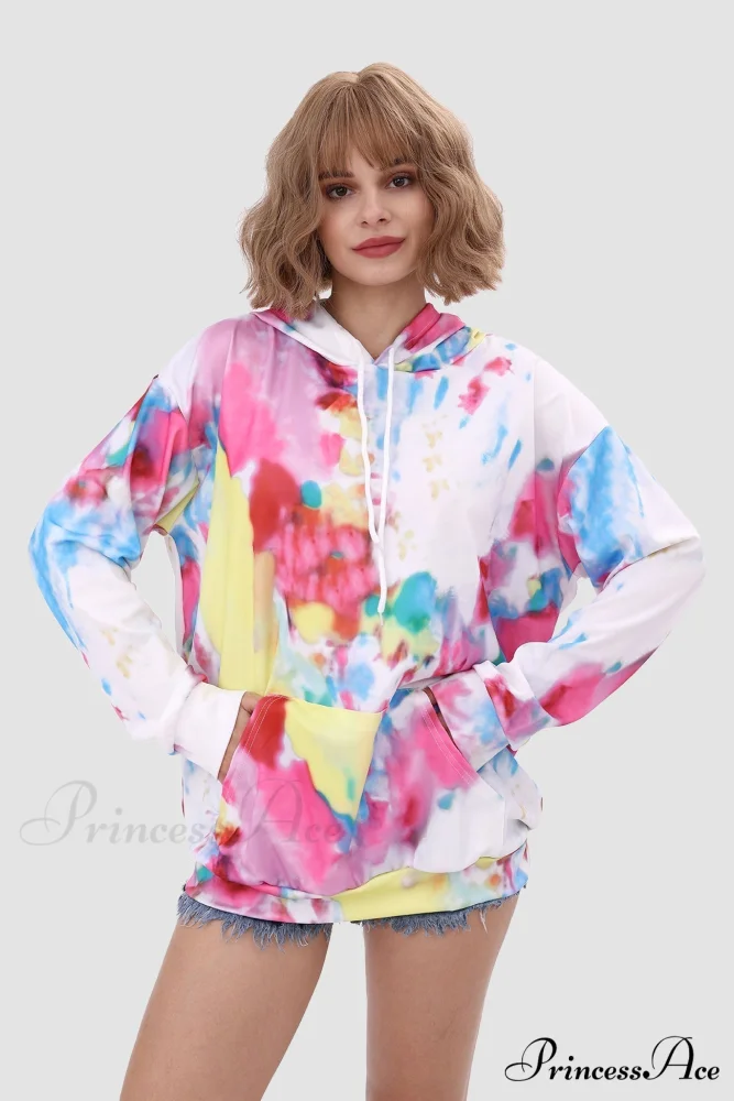 with Tie Hoodie Dye Drawstring - Image 3