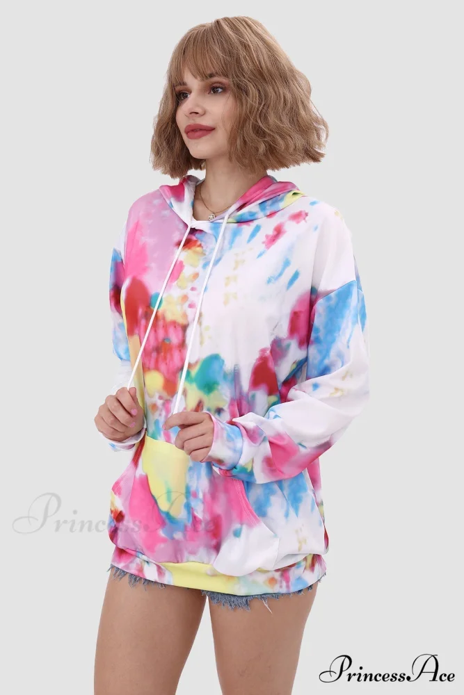 with Tie Hoodie Dye Drawstring - Image 4