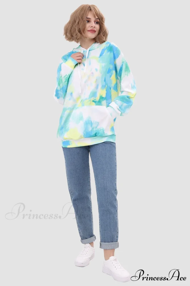 with Tie Hoodie Dye Drawstring - Image 9