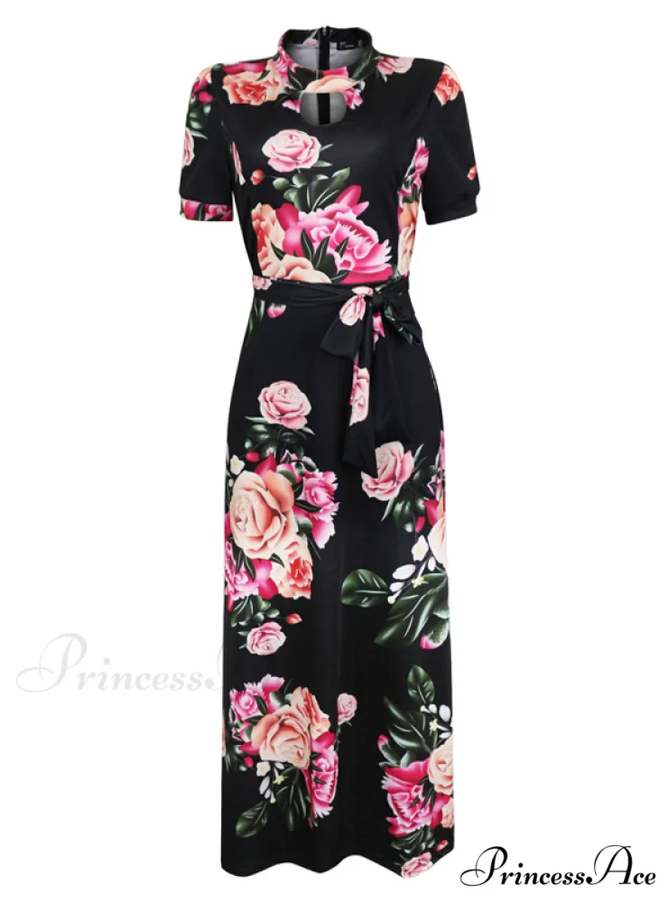 Big Gown Flowered with Full-Length Long Design Swing - Image 4
