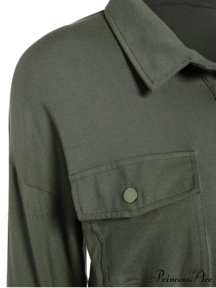 Military Gown With Midi Pockets - Image 4