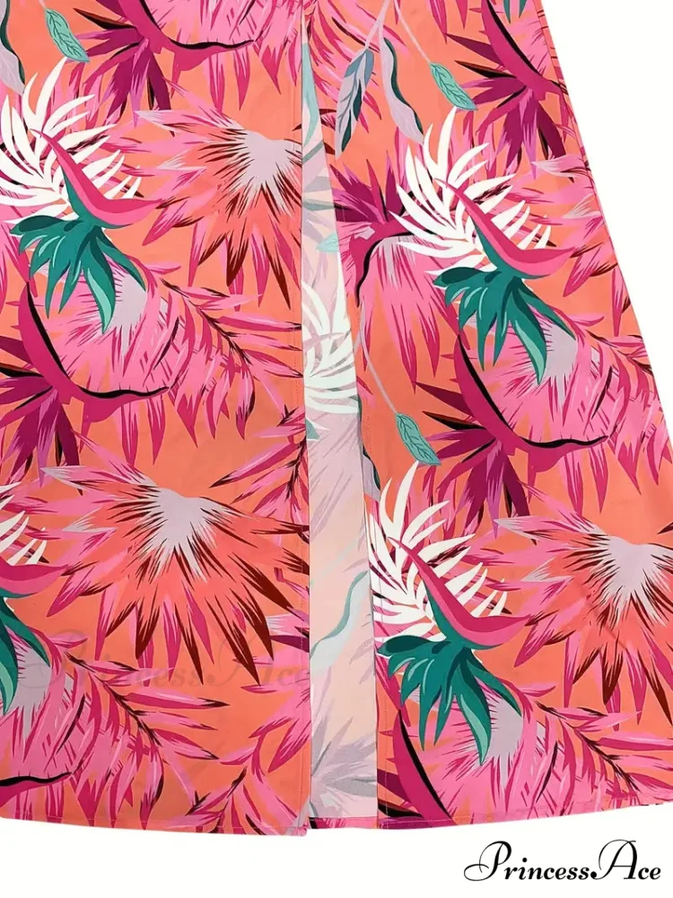 Tie Cutout Design Full-Length with Gown Flowered Back - Image 3