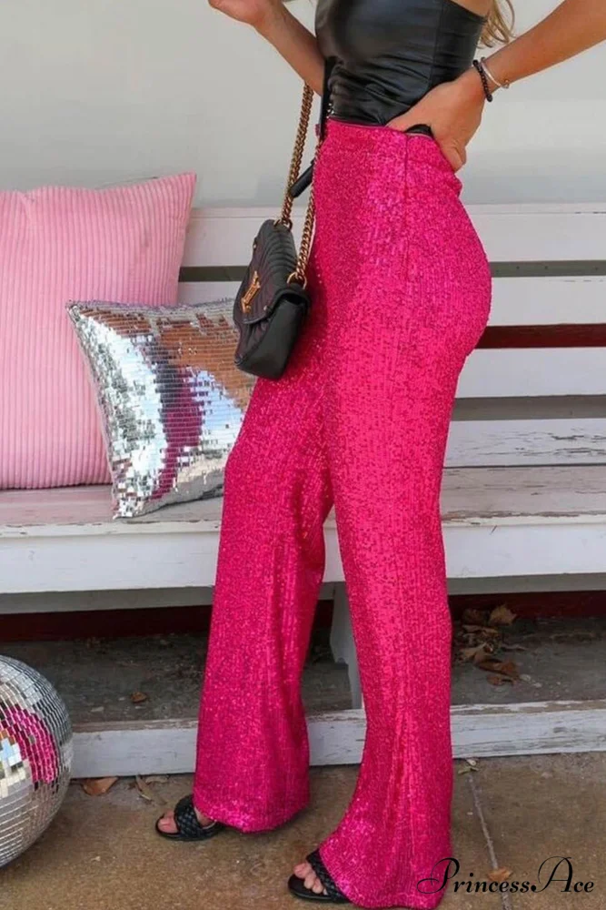Sequin Long Straight Pants - Image 12