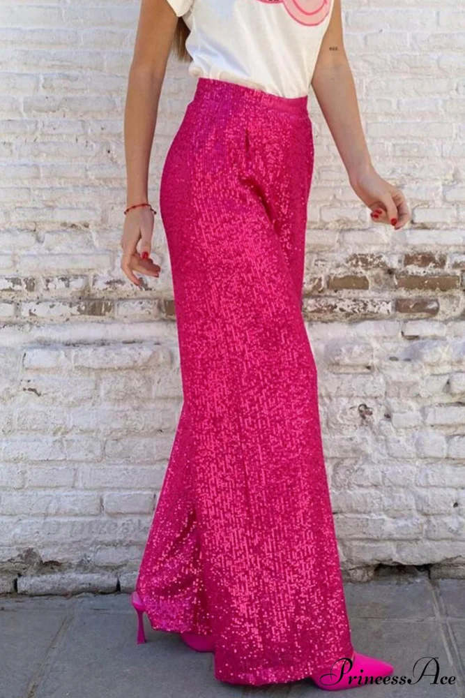 Sequin Long Straight Pants - Image 13