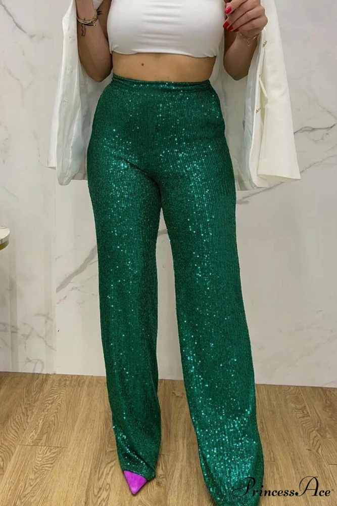 Sequin Long Straight Pants - Image 14