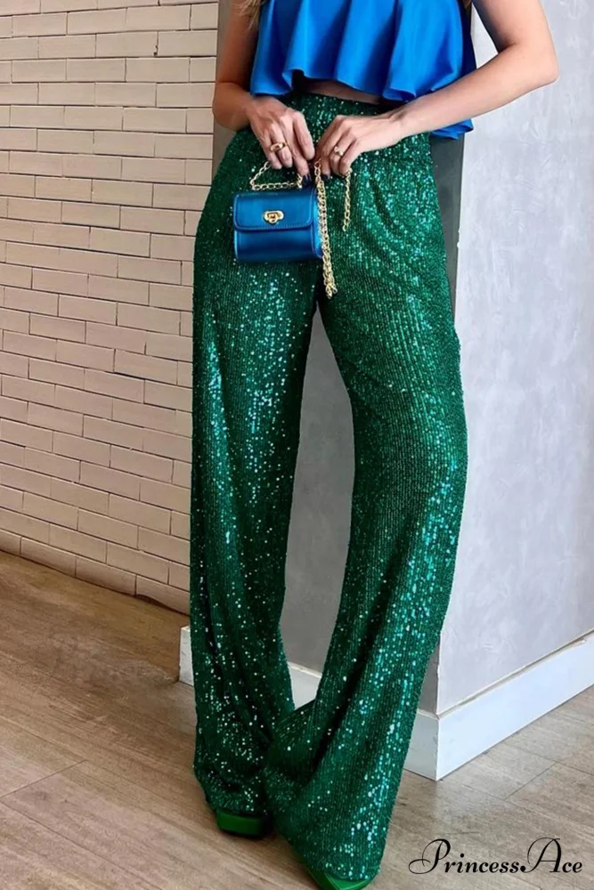 Sequin Long Straight Pants - Image 16