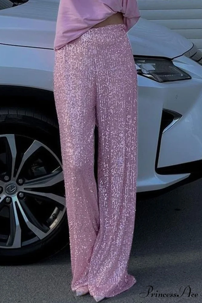Sequin Long Straight Pants - Image 4