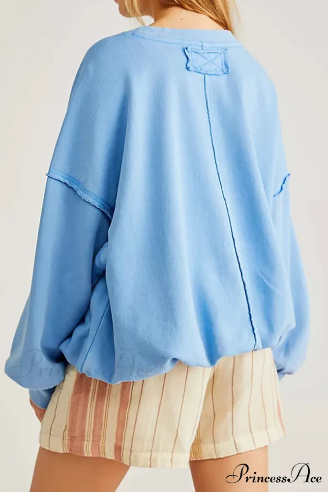 Edge Raw Neck Crew Sweatshirt - Image 3