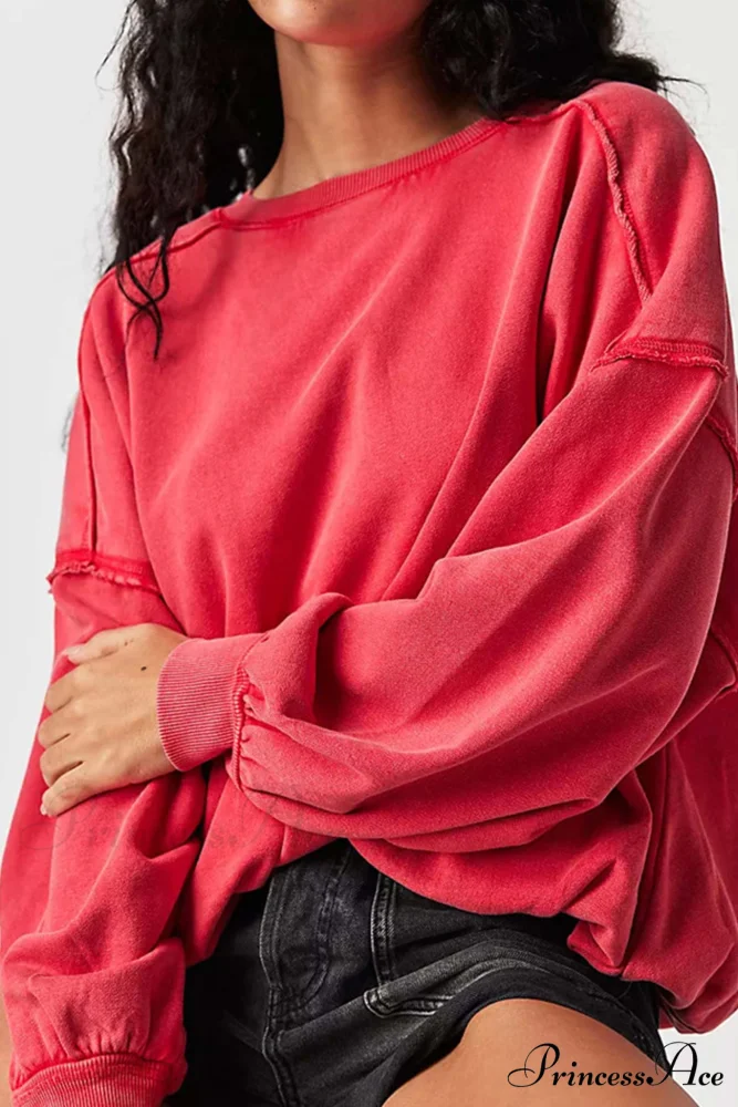 Edge Raw Neck Crew Sweatshirt - Image 4