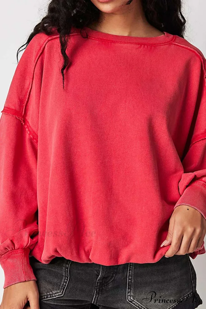 Edge Raw Neck Crew Sweatshirt - Image 5