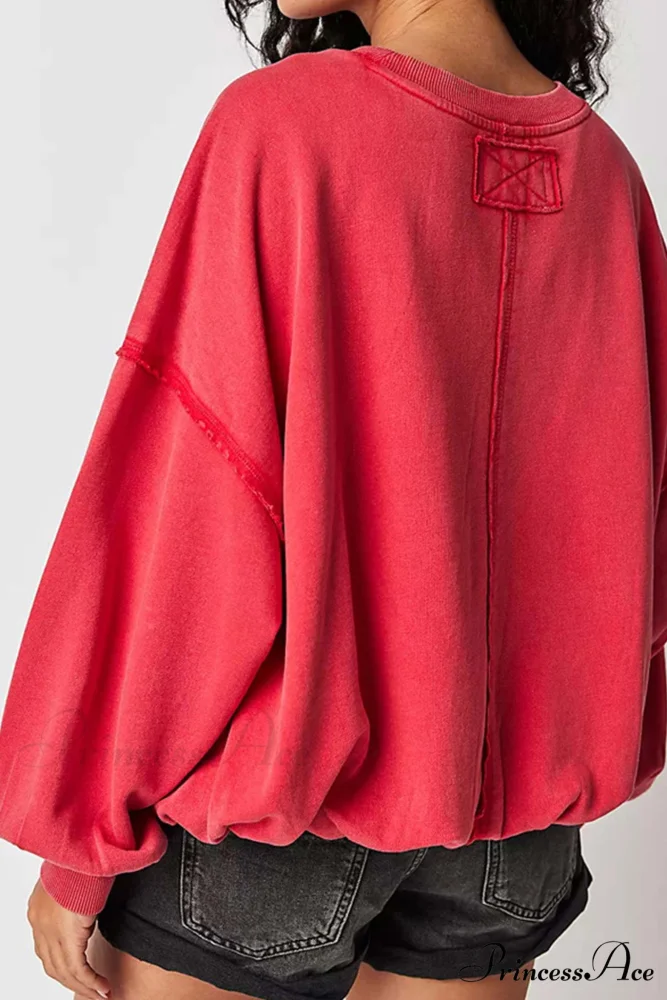 Edge Raw Neck Crew Sweatshirt - Image 6