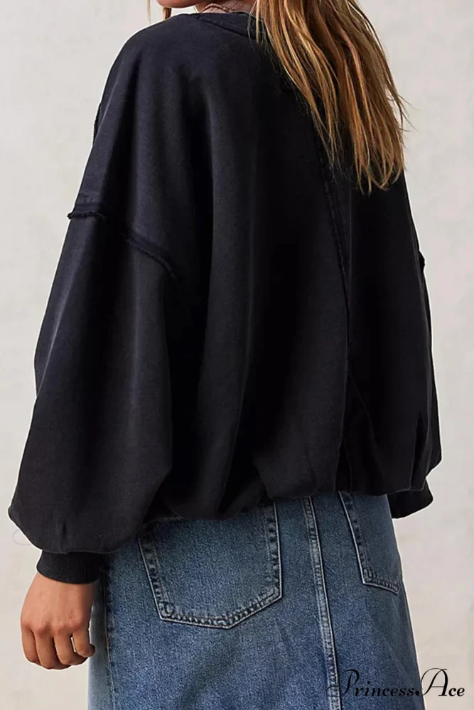 Edge Raw Neck Crew Sweatshirt - Image 8